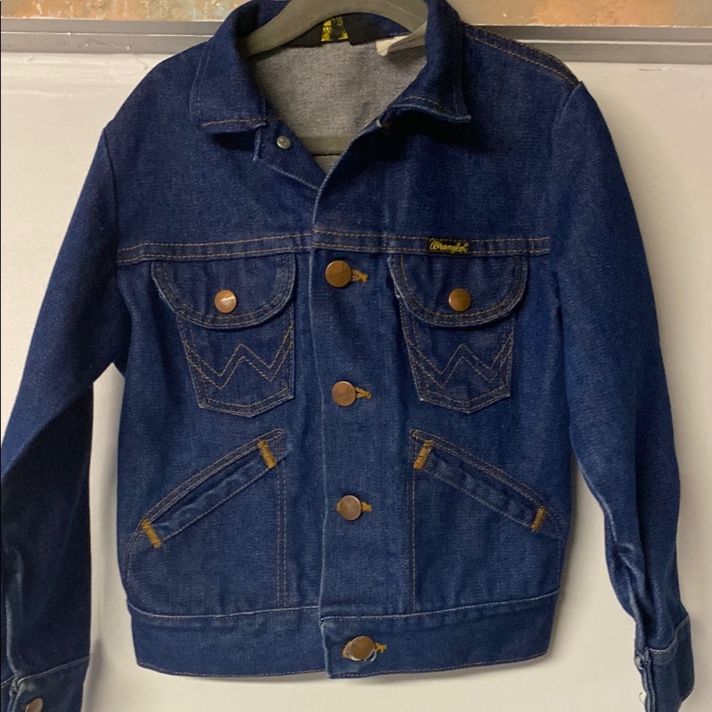 WRANGLER Vintage Boys Blue Denim Jacket